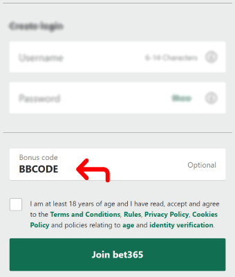 bet365 bonus code enter