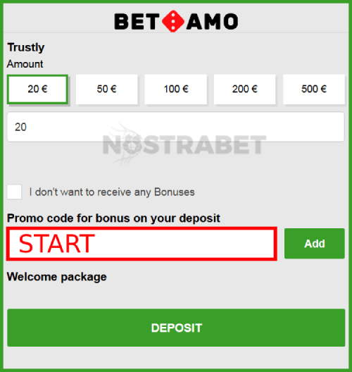 Betamo Bonus Code Enter