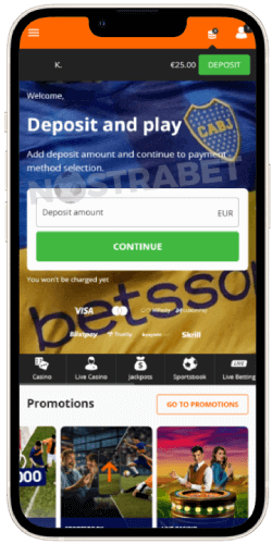 Betsson mobile app iOS