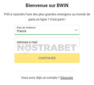 inscription bwin