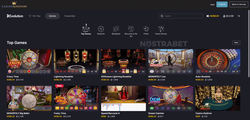 casino kingdom live games