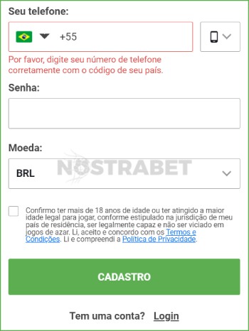 Digite o código de b?nus GGbet