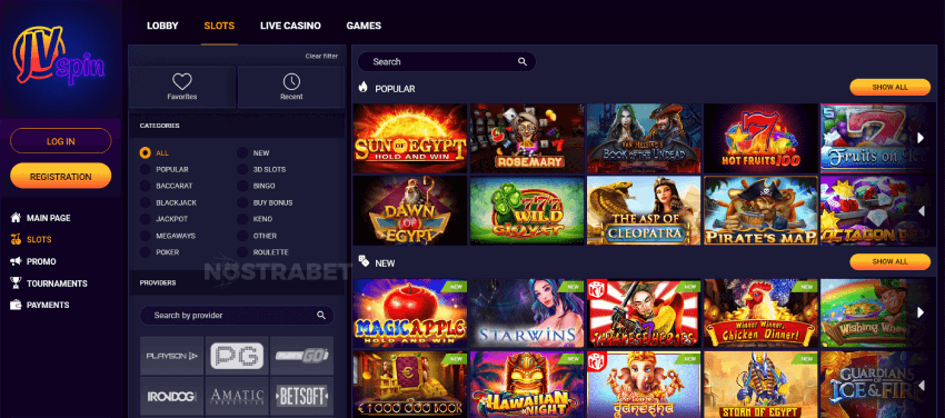 JVSpin Casino Slots