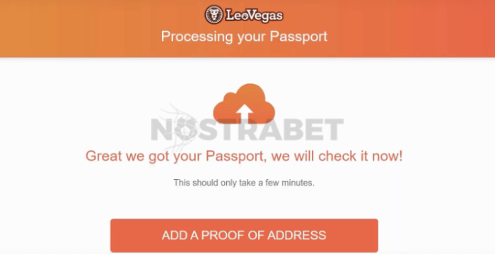 leovegas verification processing documents