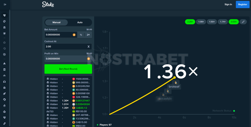 stake crash game