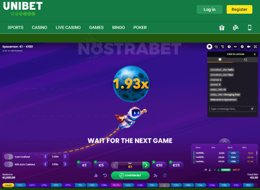 Unibet Spaceman Slot