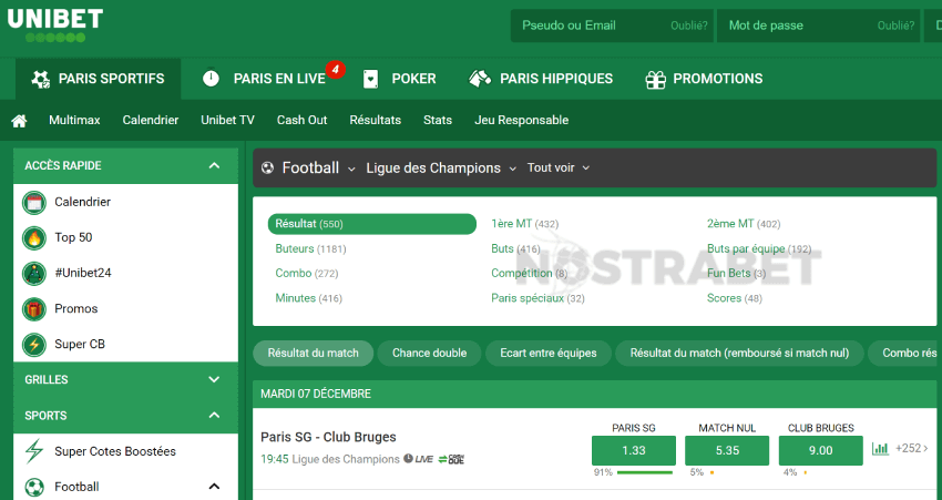 paris sportifs unibet