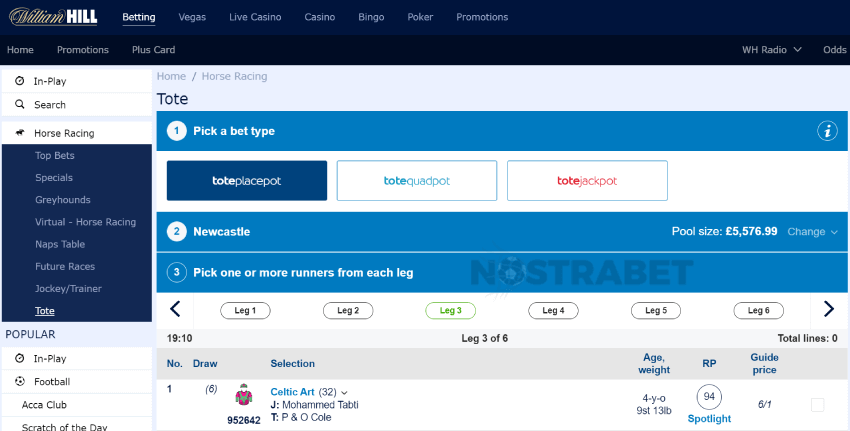 william hill tote betting