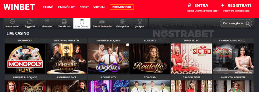 Casinò live winbet